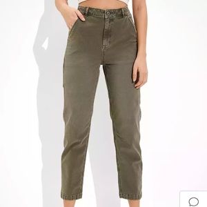 American Eagle Stretch Highest Waist 90’s Boyfriend Pant - Olive, 6 Long